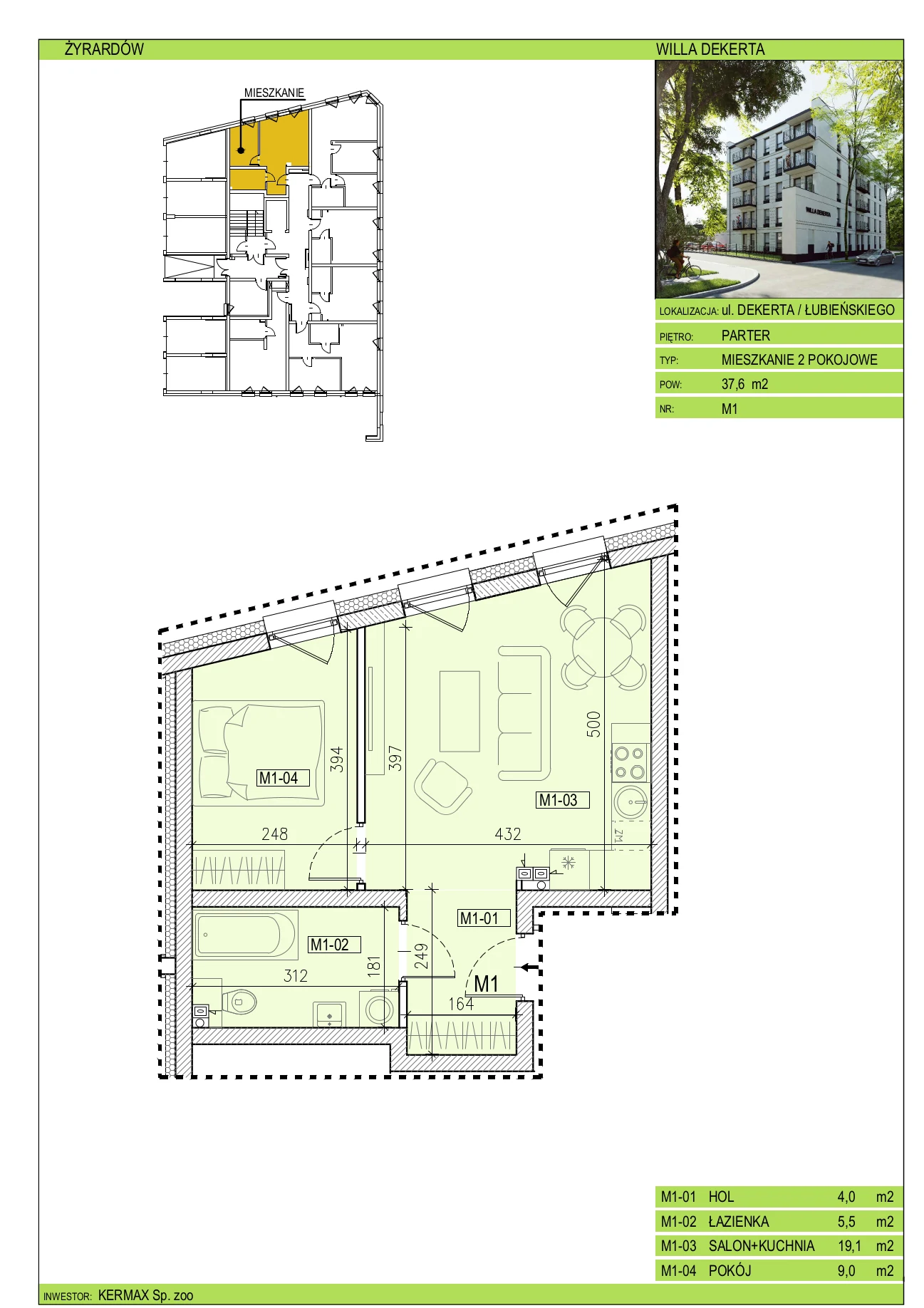 Willa Dekerta Mieszkanie nr 1