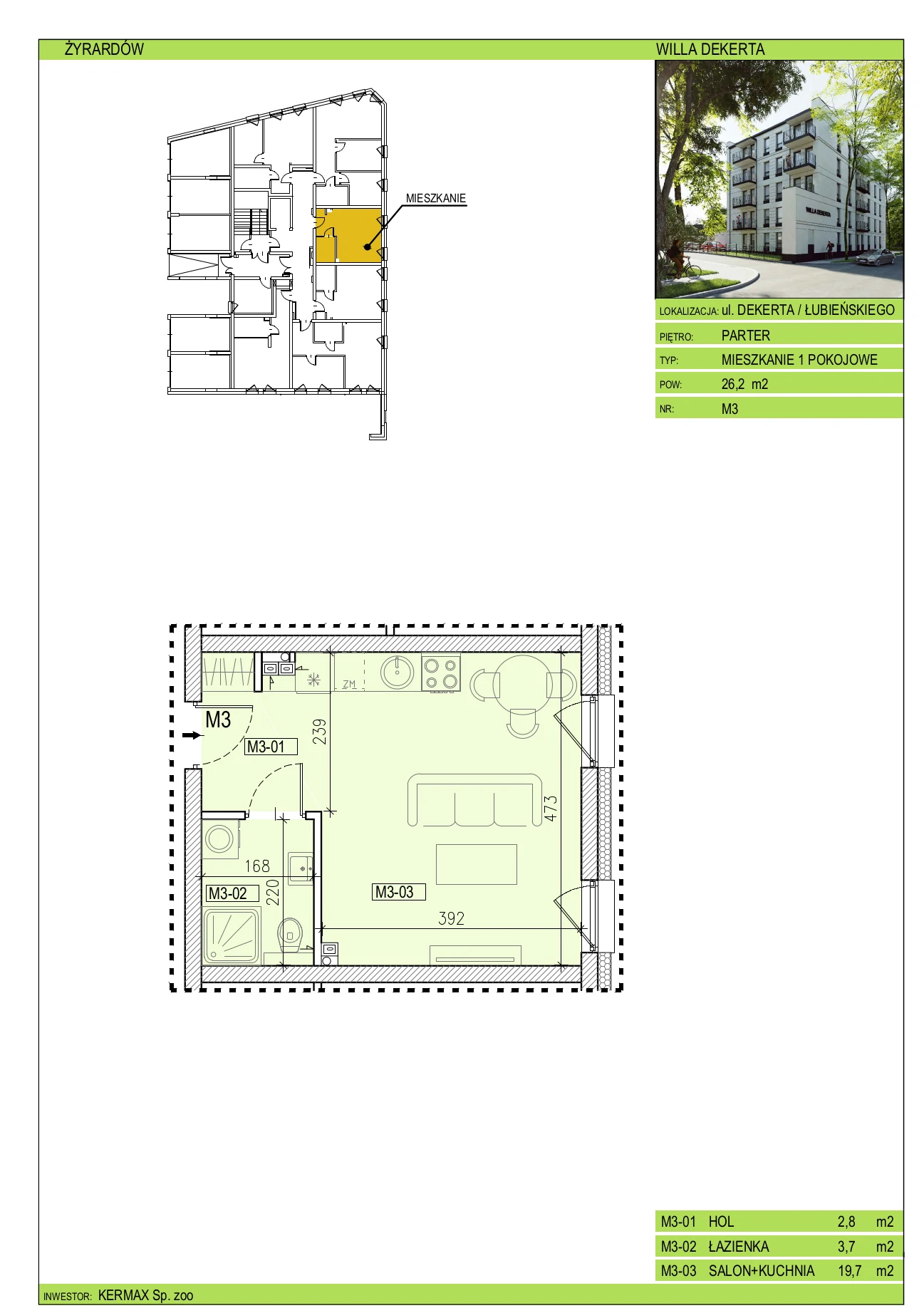 Willa Dekerta Mieszkanie nr 3