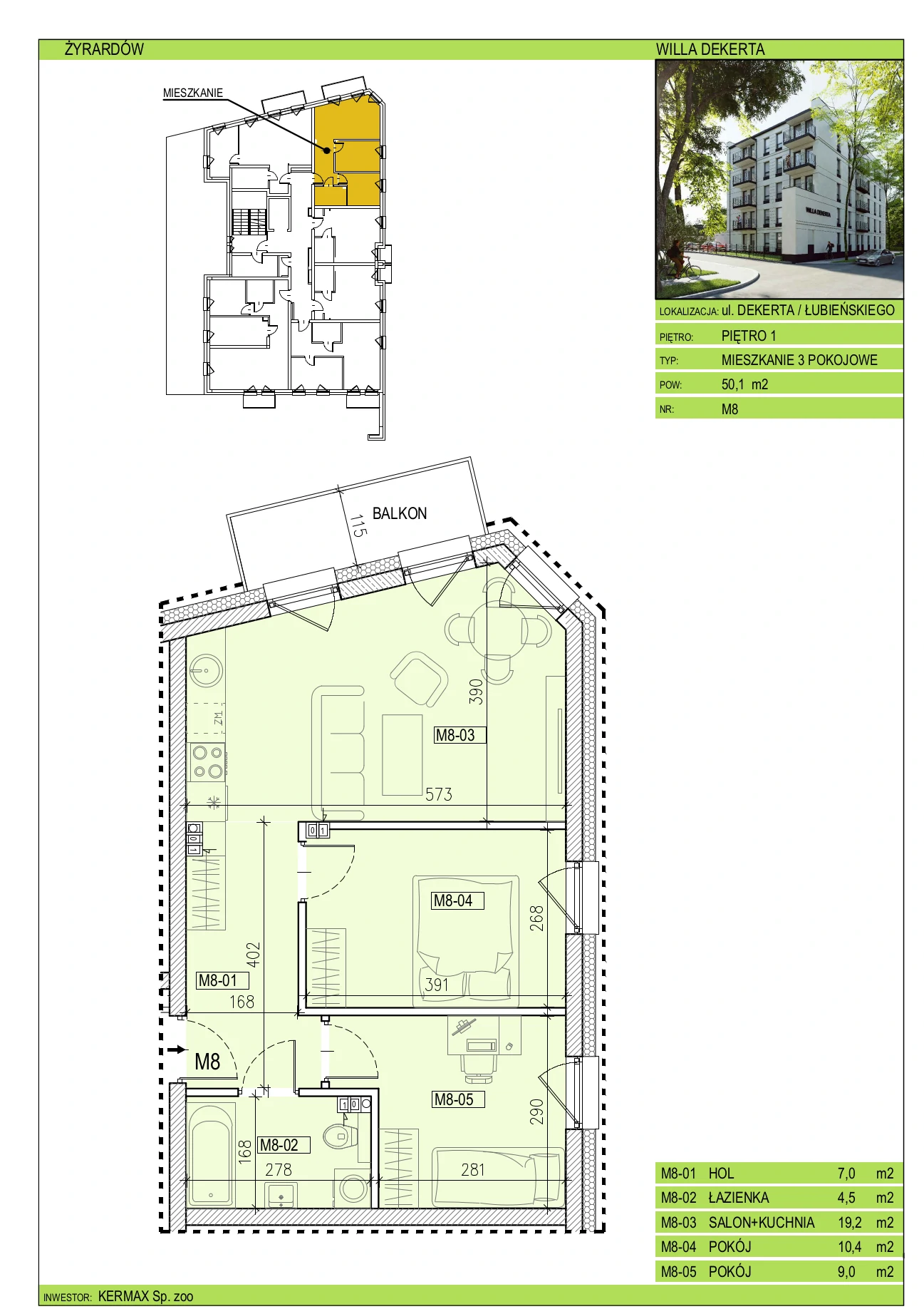 Willa Dekerta Mieszkanie nr 8