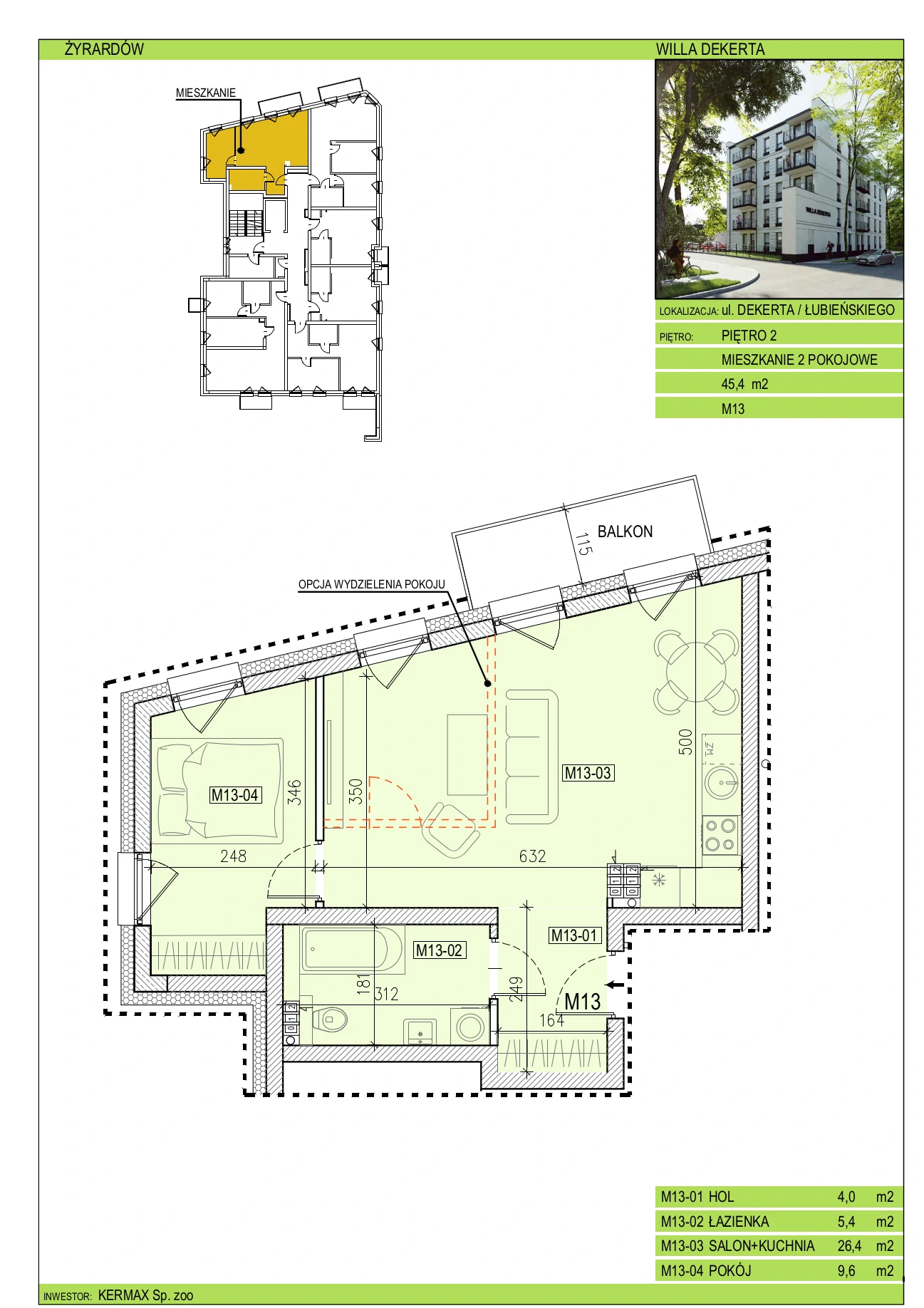 Willa Dekerta Mieszkanie nr 13