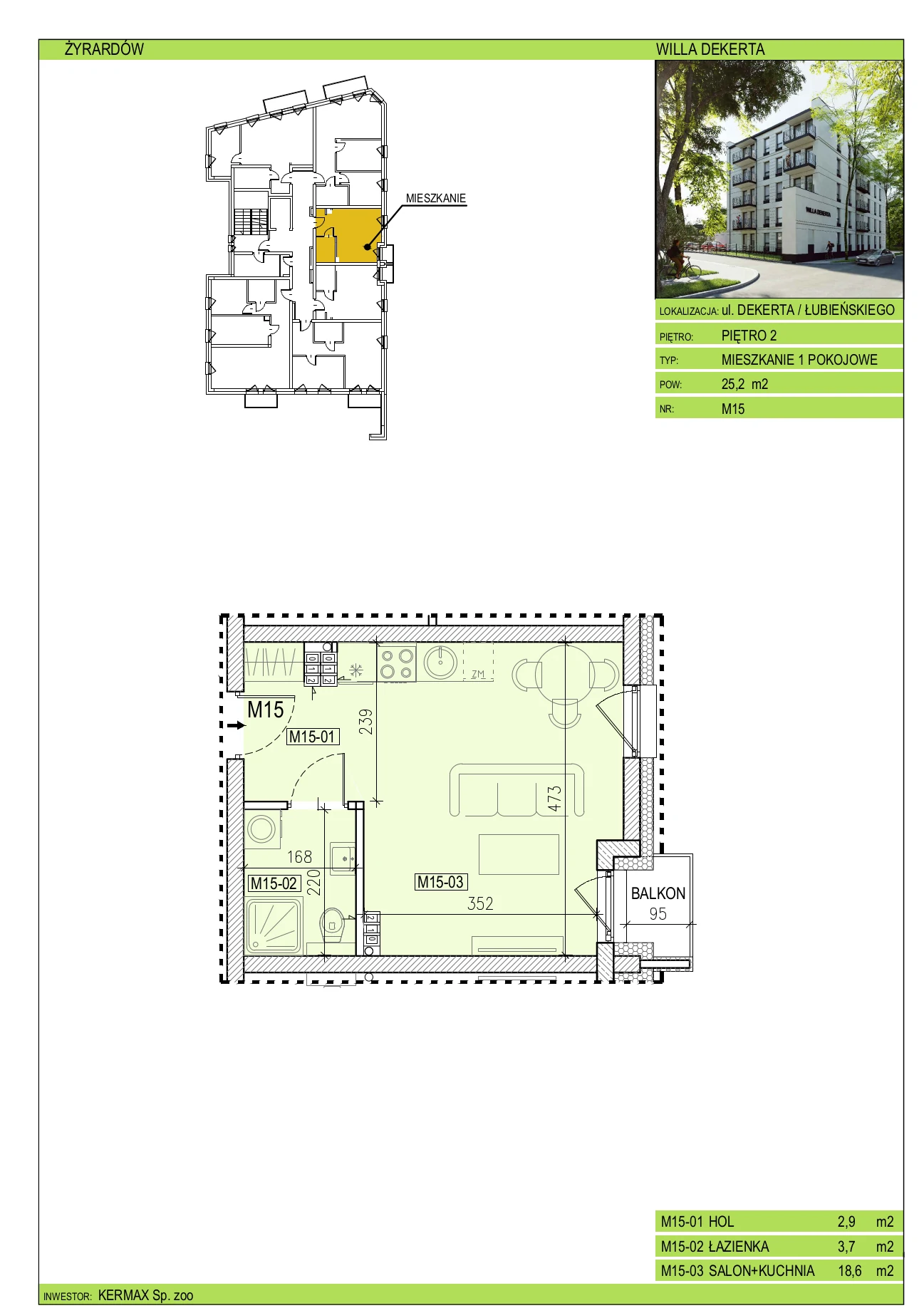 Willa Dekerta Mieszkanie nr 15