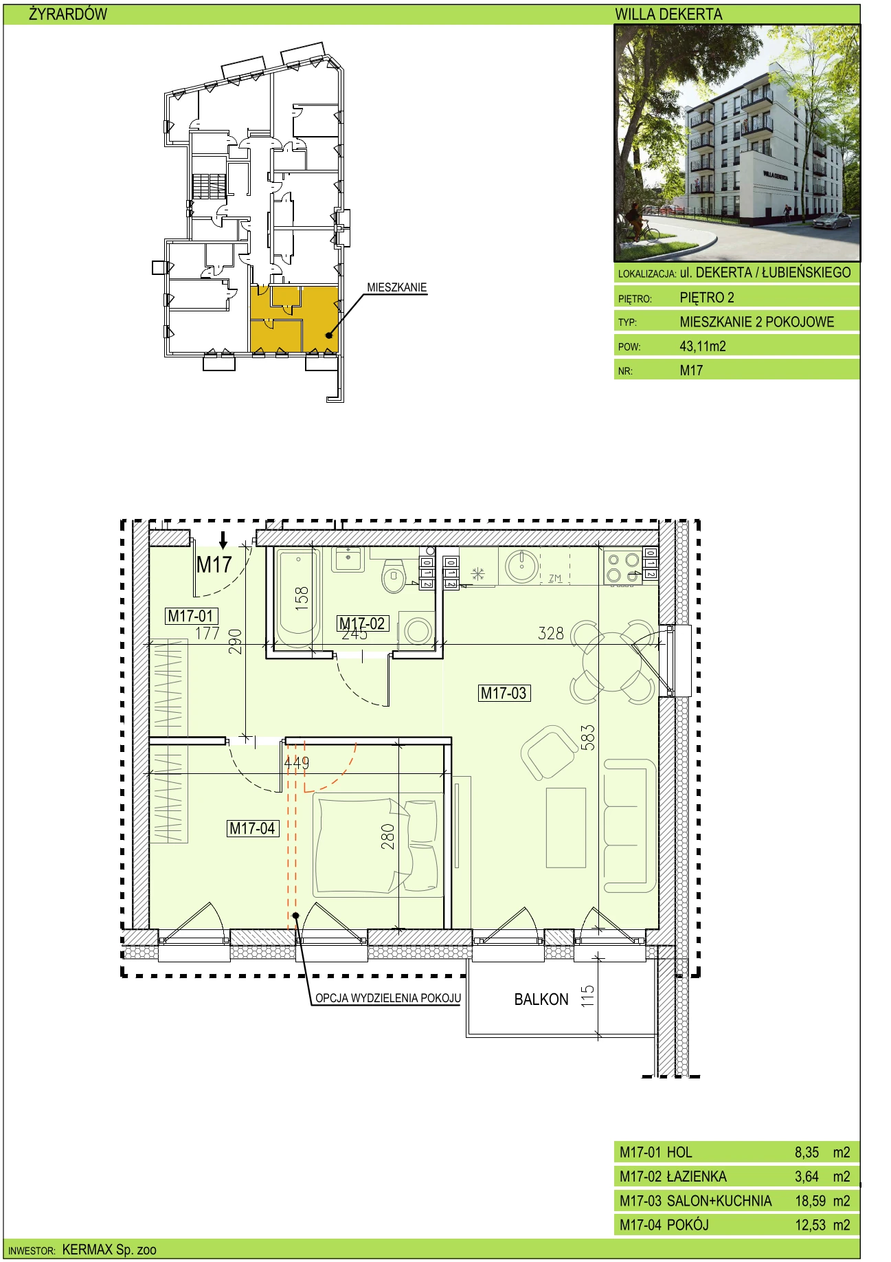 Willa Dekerta Mieszkanie nr 17