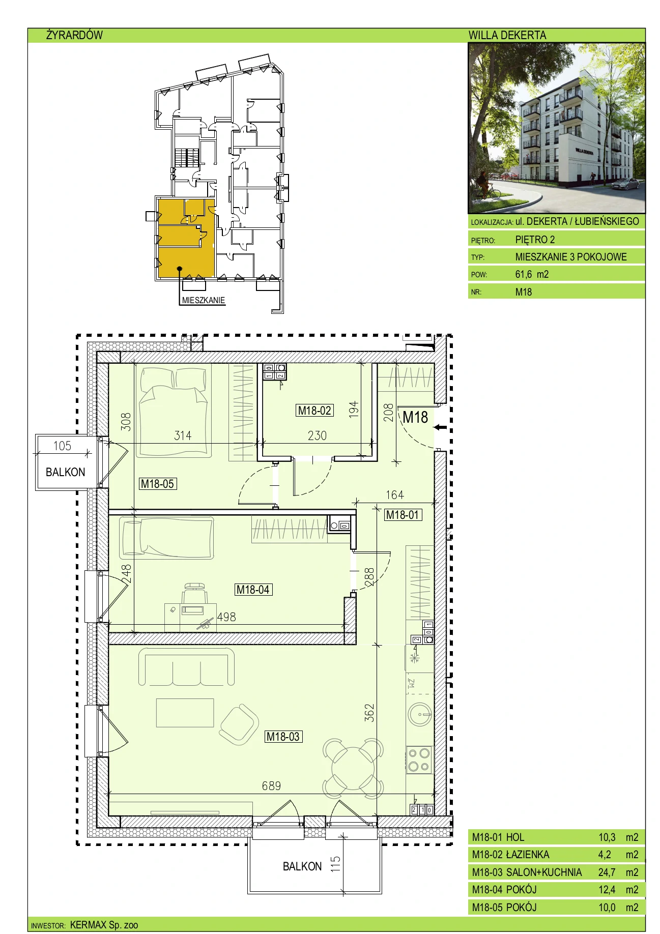 Willa Dekerta Mieszkanie nr 18