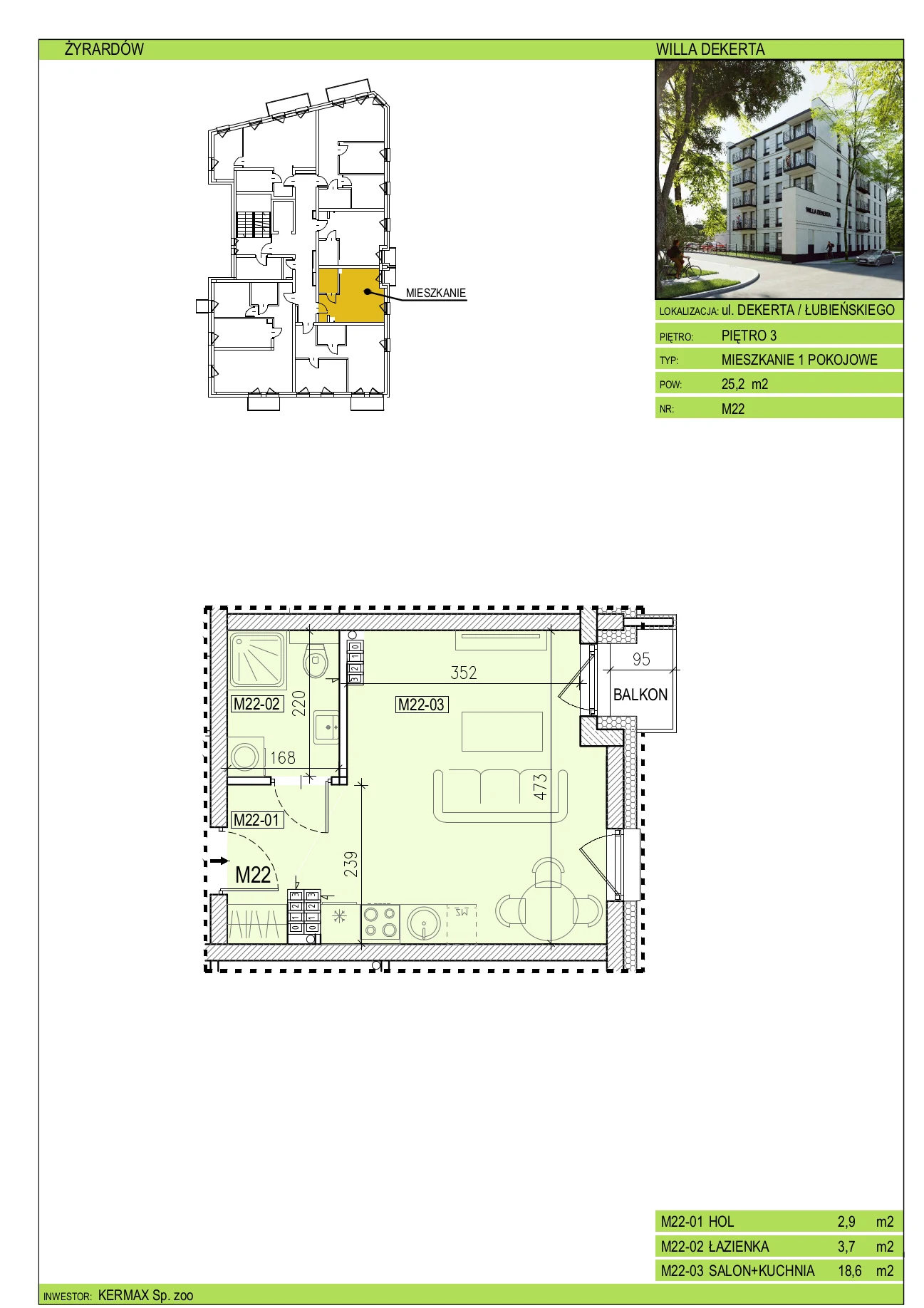 Willa Dekerta Mieszkanie nr 22