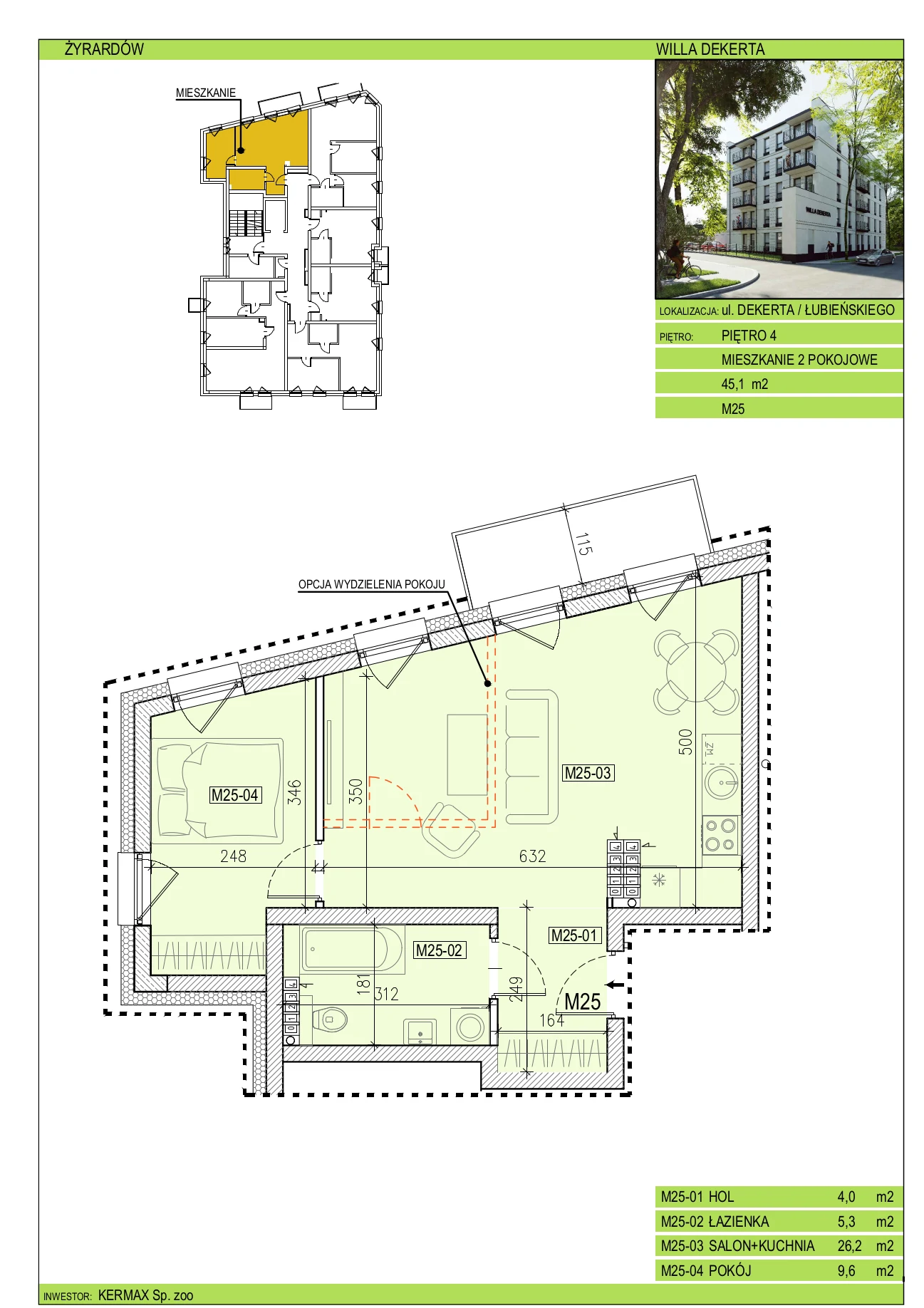 Willa Dekerta Mieszkanie nr 25
