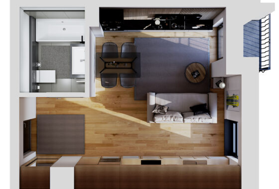 Willa Dekerta mieszkanie - rzut z góry