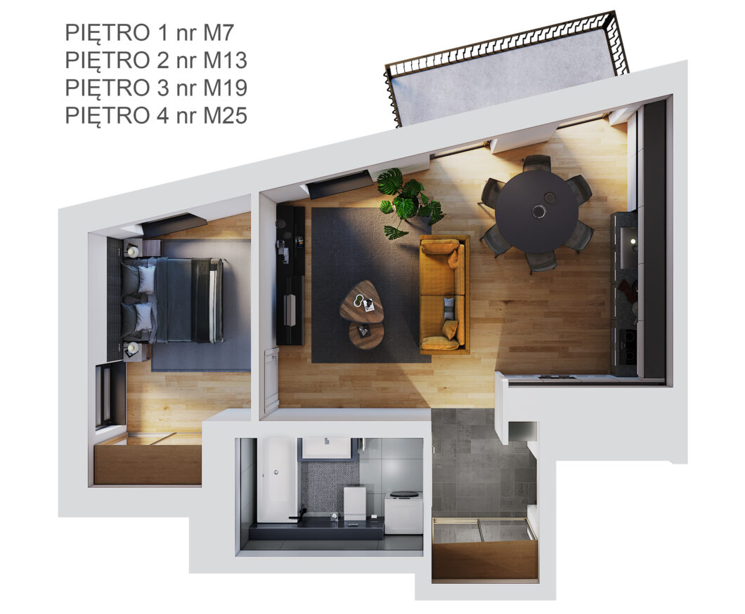 Willa Dekerta parter mieszkanie rzut