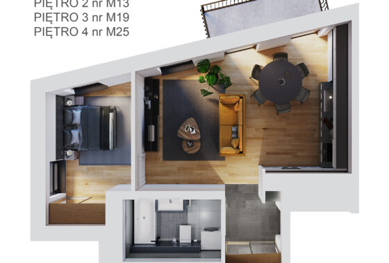 Willa Dekerta parter mieszkanie rzut