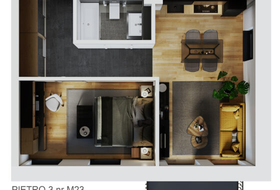 Willa Dekerta mieszkanie - rzut z góry