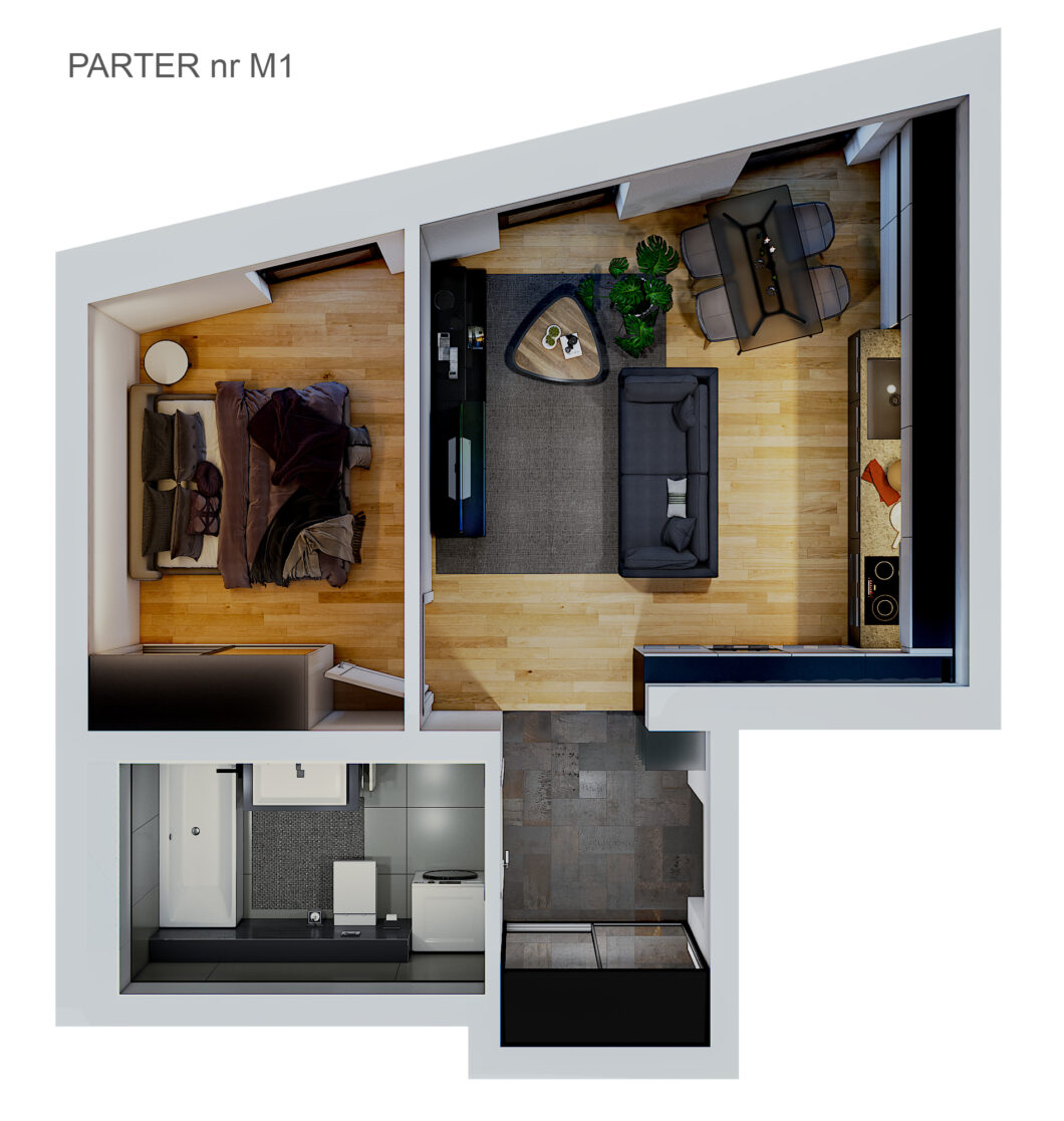 Willa Dekerta wizualizacja Mieszkania nr 1