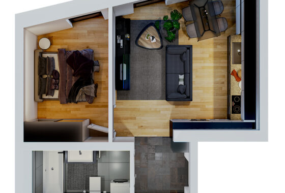 Willa Dekerta wizualizacja Mieszkania nr 1