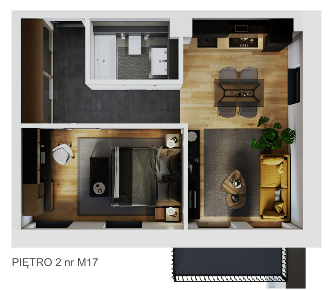 Willa Dekerta mieszkanie numer 17 wizualizacja